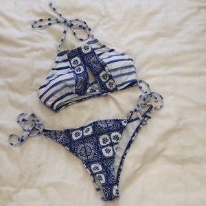 Roxy high neck, cheeky swimsuit